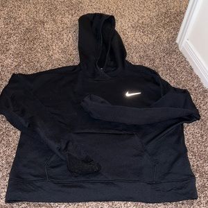 Nike black cropped hoodie